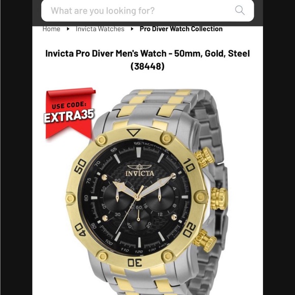 Invicta gold watch - Picture 6 of 7